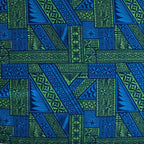 Traditional Tongan Geometric Design Peachskin Fabric | Islands Fabric