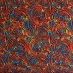 Traditional Polynesian Tattoo Design Watercolor Fabric | Polyester
