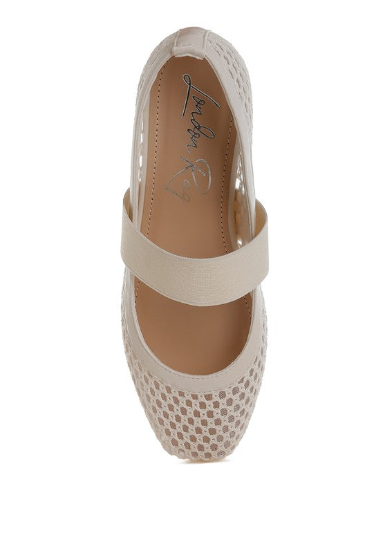 Nayela Mid-Foot Strap Ballerinas