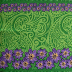 Traditional Polynesian Tattoo Daisy Double Border Fabric | Polyester