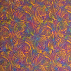 Traditional Polynesian Tattoo Design Watercolor Fabric | Polyester
