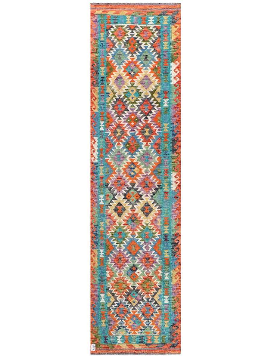 Maimana Afghanistan Kilim Runner - 291 x 76 cm