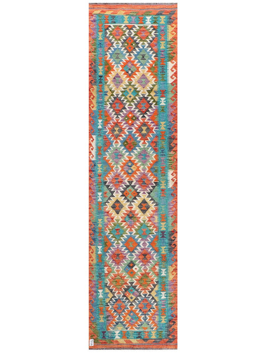 Maimana Afghanistan Kilim Runner - 291 x 76 cm