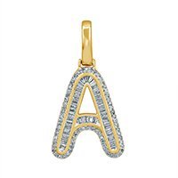 10K 0.42CT ALPHABET "INITIAL A" PENDANT - Lolomo!