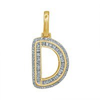 10K 0.44CT DIAMOND ALPHABET "INITIAL D" PENDANT - Lolomo!