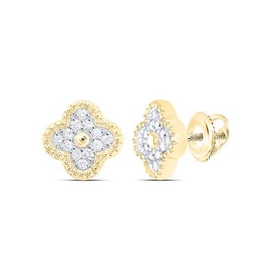 10K GOLD 1/6CTW - NAT DIA CN GIFT CLOVER EARRING - Lolomo!