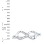 10k White Gold Round Diamond Infinity Fashion Ring 1/12 Cttw - Lolomo!