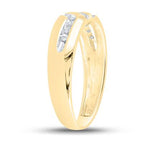 10k Yellow Gold Round Men's Diamond Wedding Band Ring 1/8 Cttw - Lolomo!