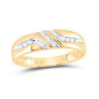 10k Yellow Gold Round Men's Diamond Wedding Band Ring 1/8 Cttw - Lolomo!