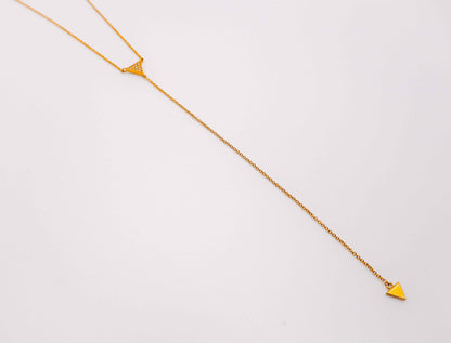 Gilded Triangle Delight Necklace