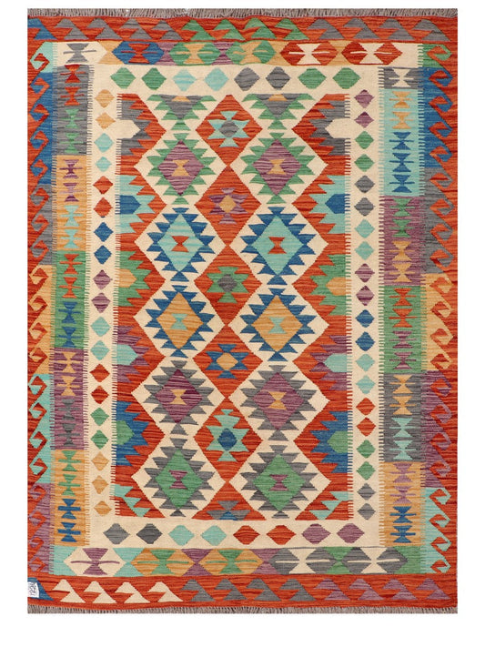 Maimana Afghanistan Kilim Rug - 211 x150 cm
