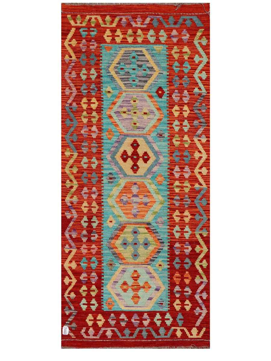Maimana Afghanistan Kilim Rug - 195 x86 cm