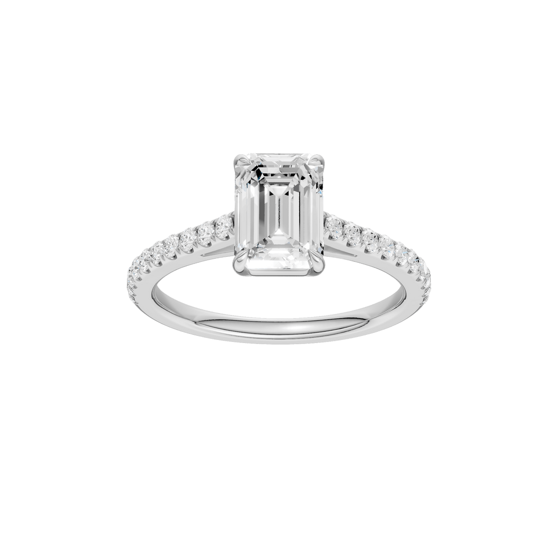 1.25ct Emerald Certified Solitaire Lab Diamond Ring - Lolomo!