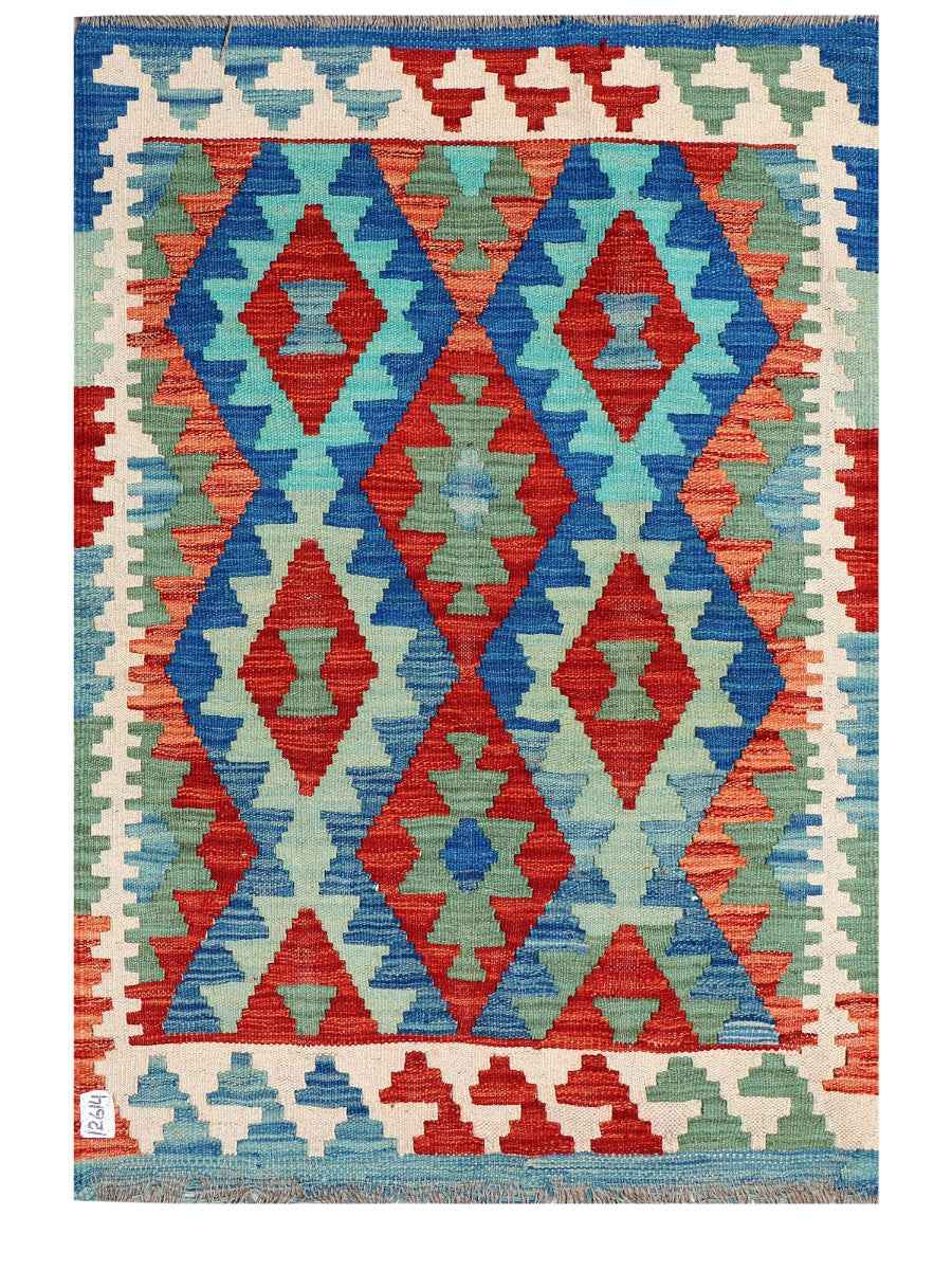 Maimana Afghanistan Kilim Rug - 116 x 82 cm