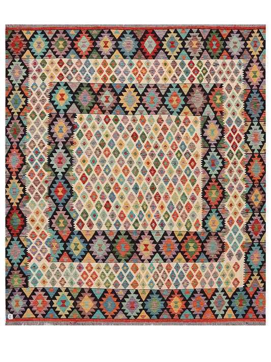 Maimana Afghanistan Kilim Rug - 294 x255 cm