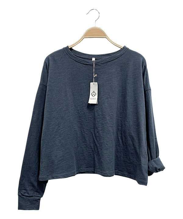 Fabina Cotton Oversized Long Sleeve T-Shirt