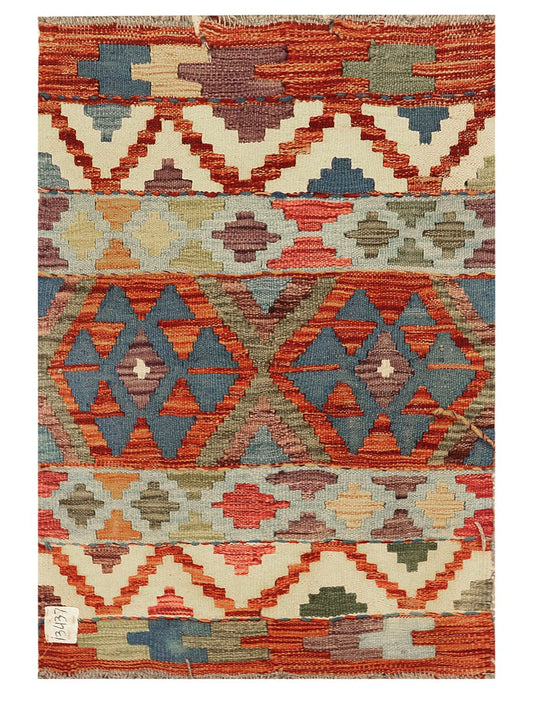 Maimana Afghanistan Kilim Rug - 90 x 62 cm