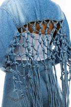 WOMEN FASHION DENIM CROP JACKET