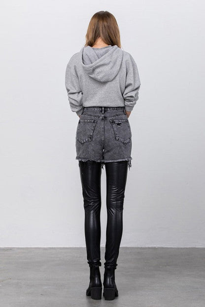 Insane Gene High Rise Pleather Combo Denim Jeans