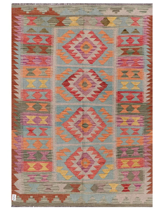 Maimana Afghanistan Kilim Rug - 206 x147 cm