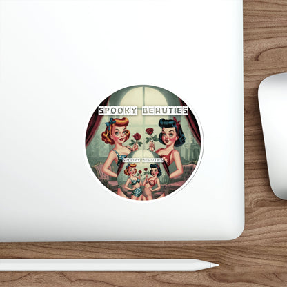 Spooky Beauties Rosy Doll Faces | Retro Die-Cut Stickers