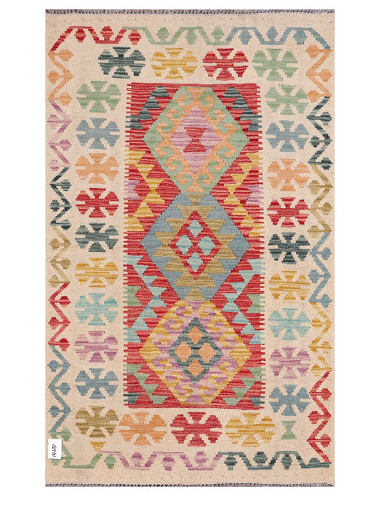 Maimana Afghanistan Kilim Rug - 153 x96 cm