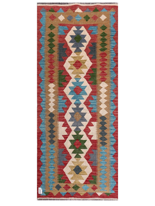 Maimana Afghanistan Kilim Rug - 203 x85 cm
