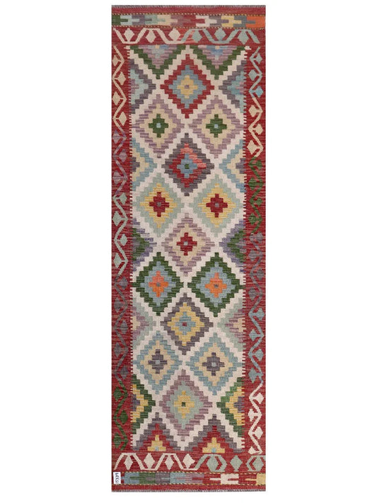 Maimana Afghanistan Kilim Rug - 260 x84 cm
