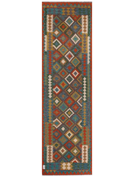 Maimana Afghanistan Kilim Runner - 296 x 87 cm