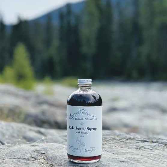 Organic Elderberry Syrup - with raw honey - 16oz
