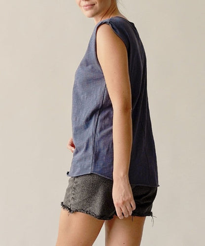 Fabina Cotton Slub Muscle Vintage Tank (New Style)