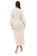 WOMEN FASHION LONG MAXI SWEATER DRESS