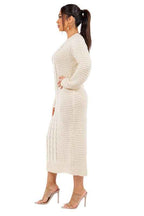 WOMEN FASHION LONG MAXI SWEATER DRESS