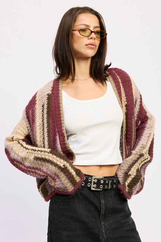 Emory Park Color Mixed Cardigan Top