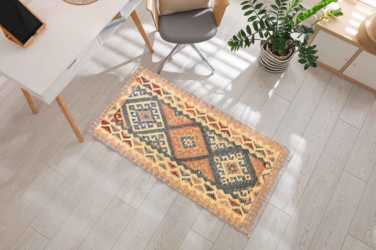 Turkish Flatweave Kilim Runner - Size: 4.11 x 3.2