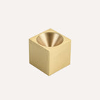 Porte-encens cubique en laiton - Design minimaliste et élégant
