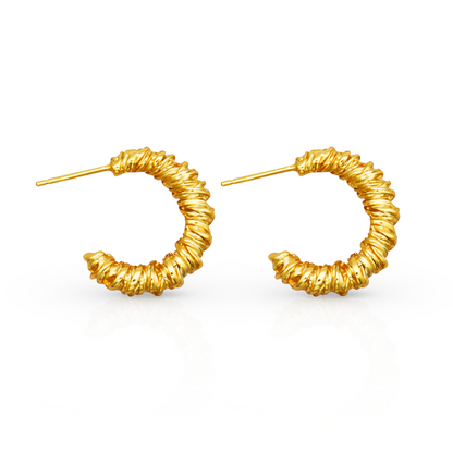 MADELYN CHARM GOLD EARRINGS