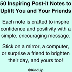 50 Unique Self-Affirmation Post-it Notes
