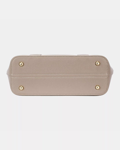 David Jones Leather Tote Bag with Gold Hardware