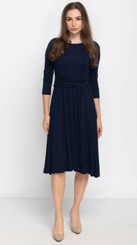 KMW Navy Side Tie Dress 2109