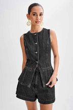 ENSEMBLE DEUX PIÈCES EN JEAN MODE FEMME