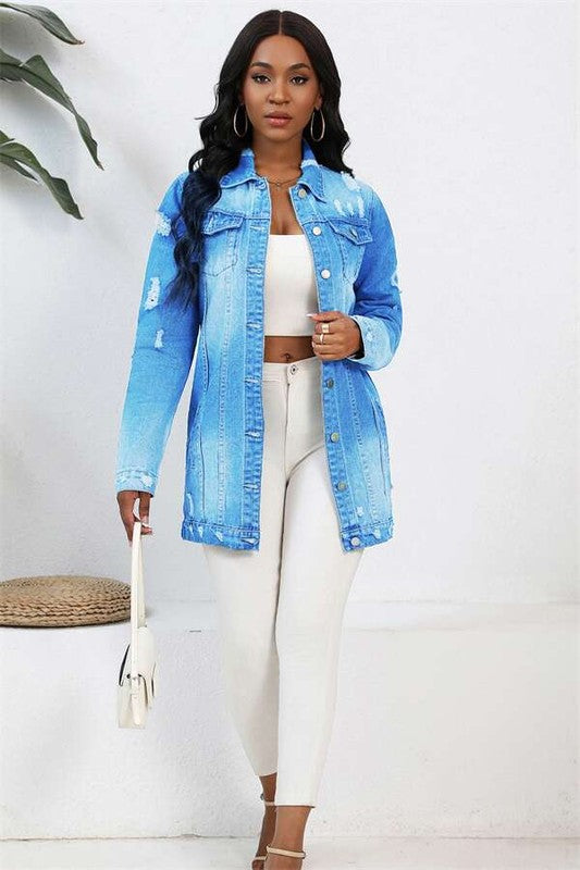 VESTE DE CAMIONNEUR EN JEAN MODE FEMME
