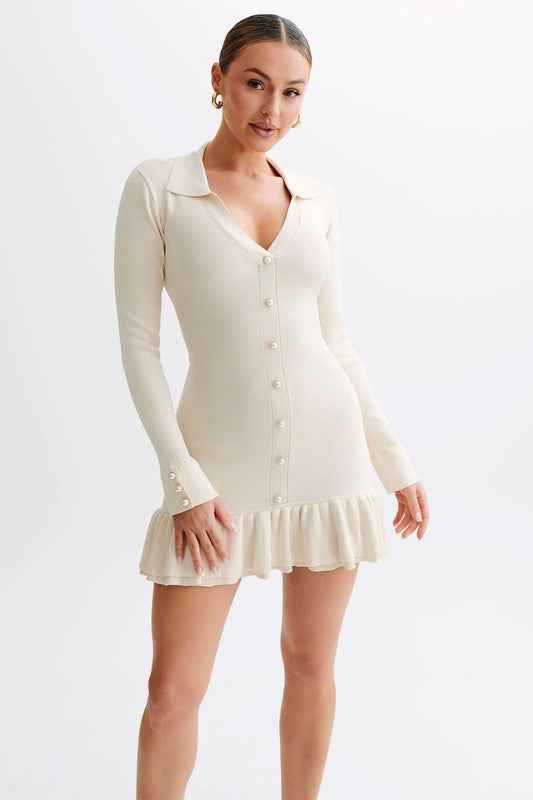 WOMEN FASHION SWEATER MINI DRESS
