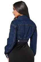VESTE COURTE EN JEAN MODE FEMME