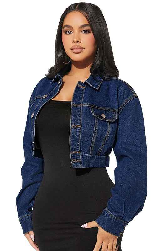 VESTE COURTE EN JEAN MODE FEMME