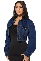 VESTE COURTE EN JEAN MODE FEMME
