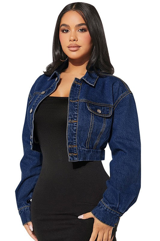 VESTE COURTE EN JEAN MODE FEMME