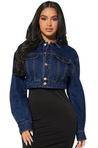 VESTE COURTE EN JEAN MODE FEMME