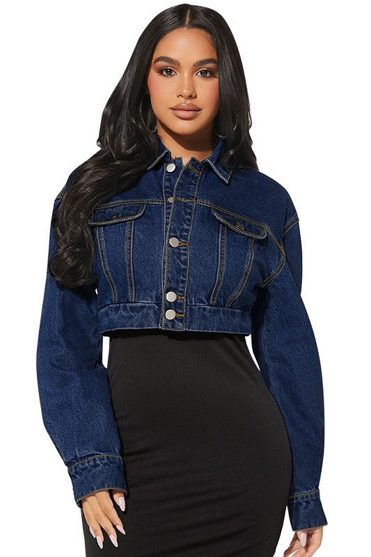VESTE COURTE EN JEAN MODE FEMME