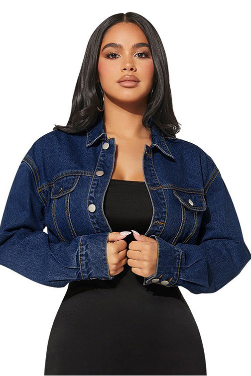 VESTE COURTE EN JEAN MODE FEMME